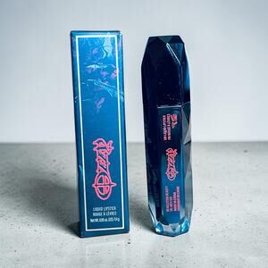 Ozzy Osbourne Liquid Bullet Lipstick Bat Wings Rock Roll Beauty Metallic Blue